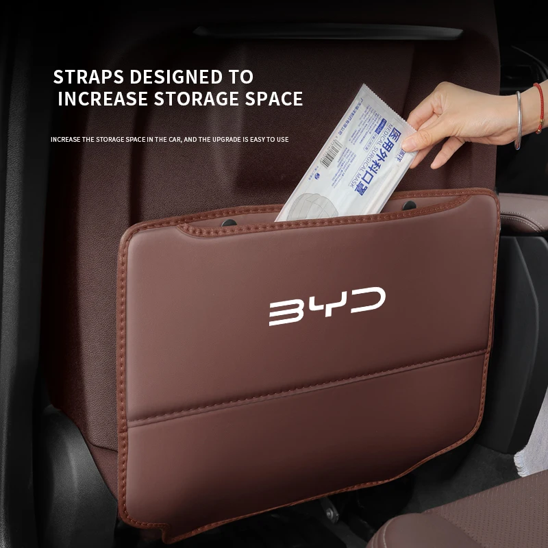 Car Seat Back Storage Rear Anti-Wear Backrest Anti-kick Pad for BYD Atto 3 Tang F3 E6 Yuan Plus Song Max F0 Qin G3 I3 Han