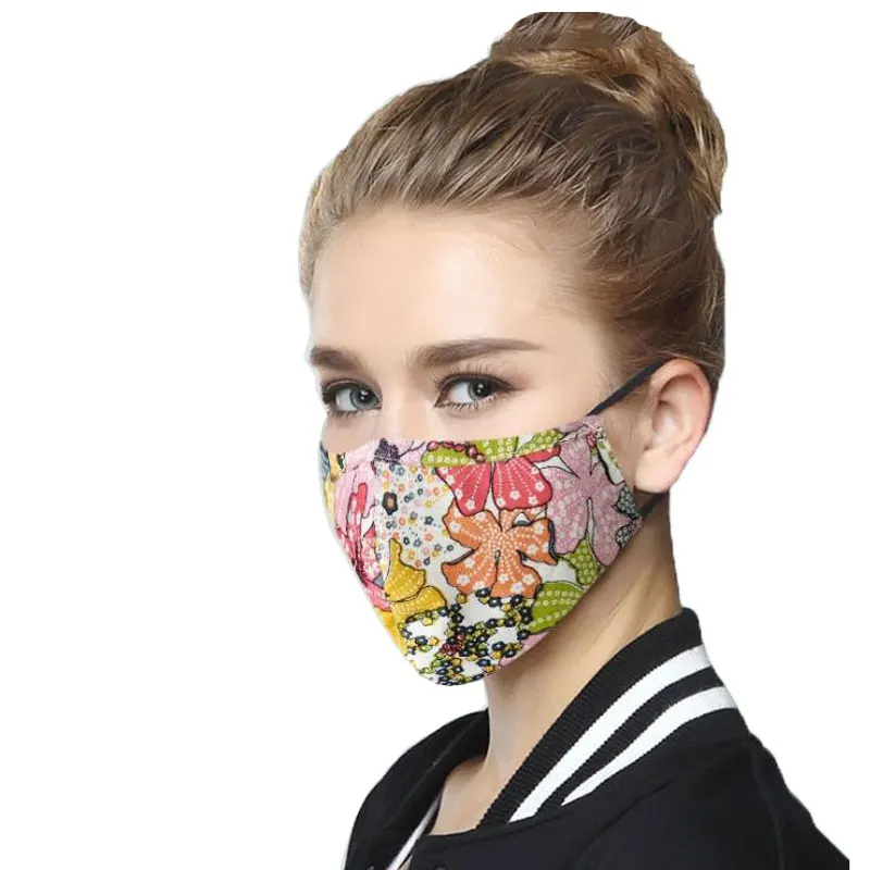 Kpop Cotton Black Mask Mouth Face Mask Anti Dust Mask with 2pcs Activated Carbon Filter Korean facemask Washable Face Mask 3