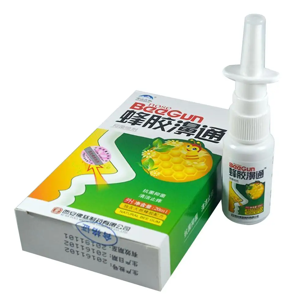 Bee Gun Nose Spray Propolis Herbal Nasal Chronic Rhinitis Sinusforte Sinusitis Spray on Herbs Nose Drops Treatment Care 5pcs