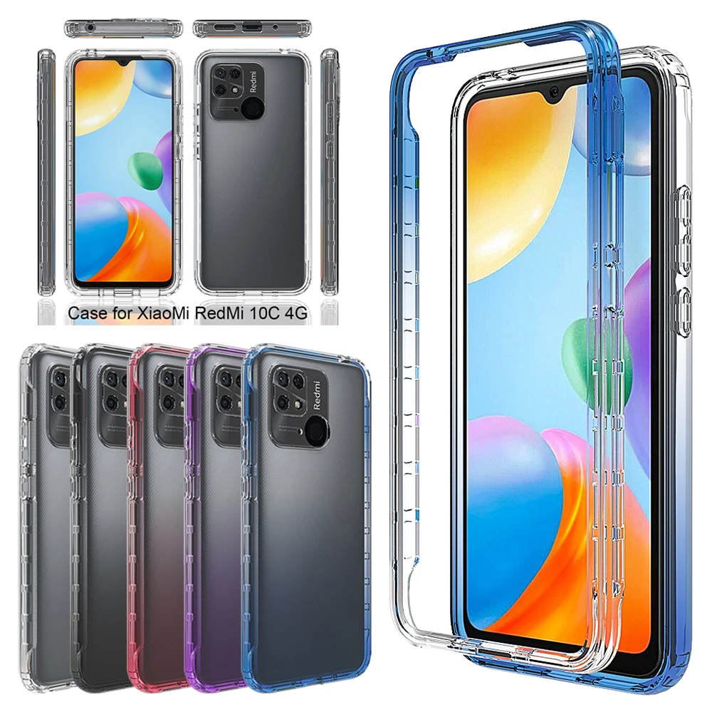 Per Redmi 10C Caso Redmi 10 2022 10 Prime 2022 Caso Antiurto Ibrido Gradiente Colore Copertura Del Telefono Per Redmi Note 11 Pro 5G 10S 9