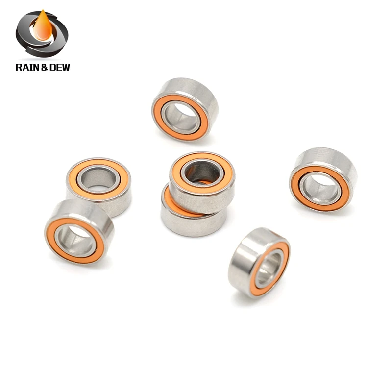 Rolamentos de Esferas em Miniatura Laranja Selado Rolamento Mr105rs Abec7 Mr105rs Mr105 2rs Mr105 2rs 5x10x4 mm 10 Pcs