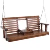 VEVOR Outdoor Porch Swing 5ft  Wooden Patio Bench Swing Garden Heavy Duty Swing Chair with Hanging Chains Upgraded 880lbs Load 1