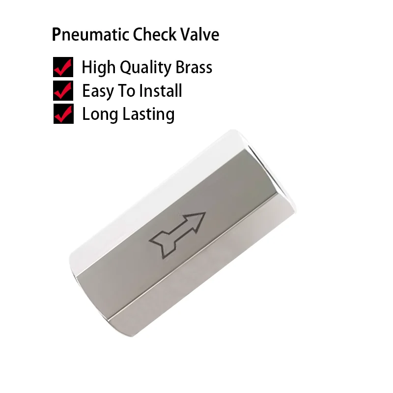 Пневматический обратный клапан, односторонний латунный клапан пневматического газа, воздушный компрессор, переходник для соединения труб, CV01, CV02, CV03, CV04 Пневматический обратный клапан, односторонний латунный клапан пневматического газа, воздушный компрессор, переходник для соединения труб, CV01, CV02, CV03, CV04