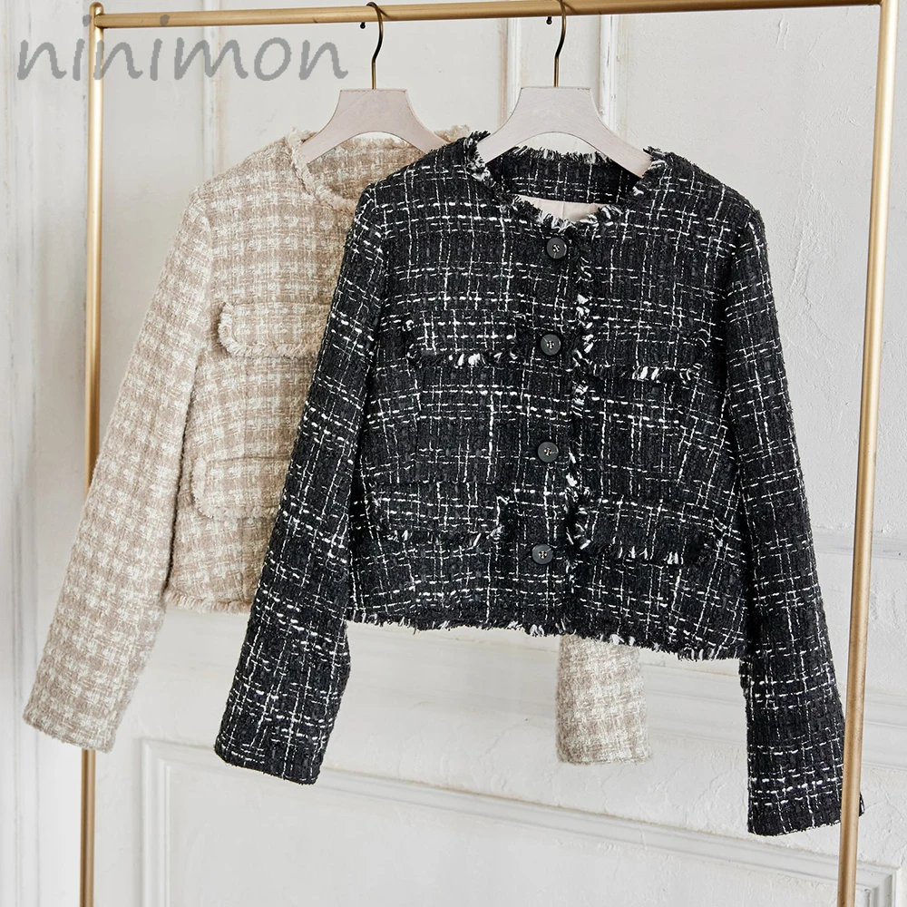 Wool blend fancy tweed jacket Clearance