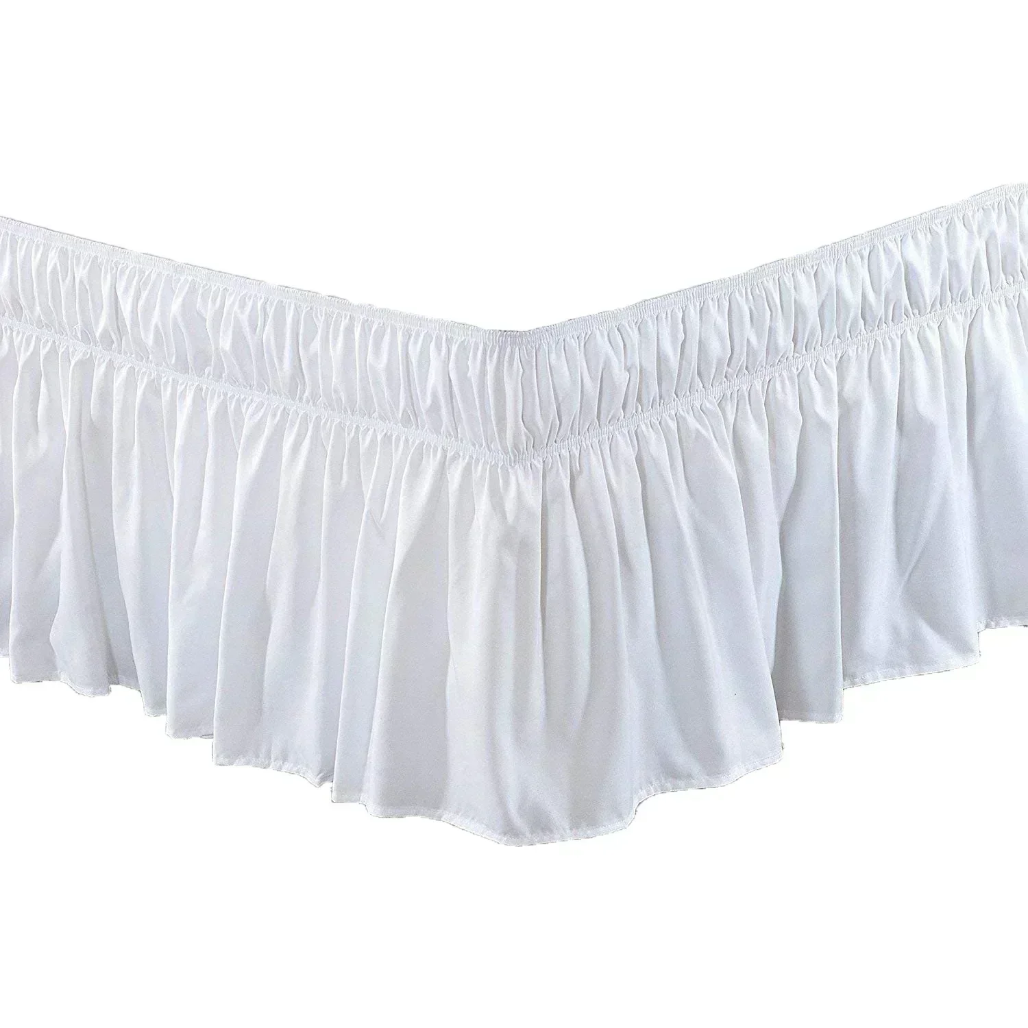 Спідниця для ліжка Twin/Full/Queen/King Size Dust Ruffle Fit Покривало Двоспальна спідниця для ліжка Регульований еластичний ремінь висотою 40 см Jupe De Lit