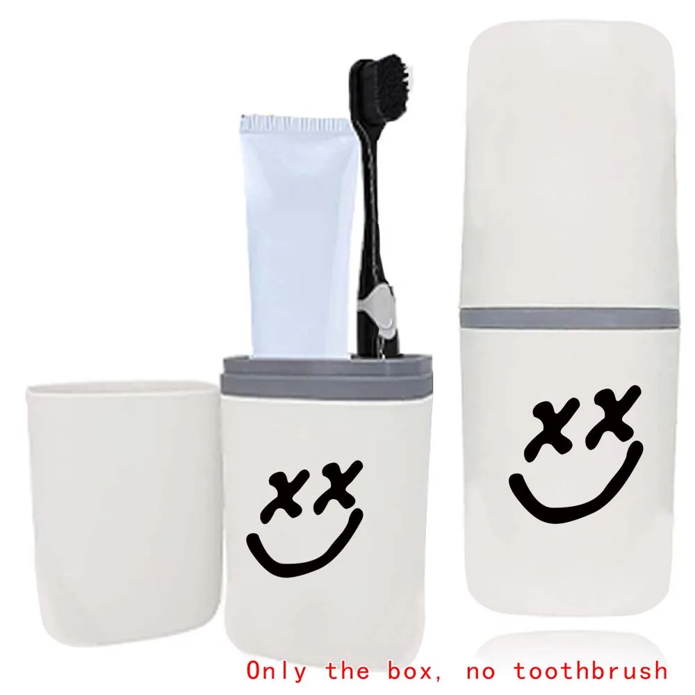 Portable Dustproof Toothbrush Storage Fall Prevention Large Capacity for Comb Shaver Travel Accessories Walls Pattern