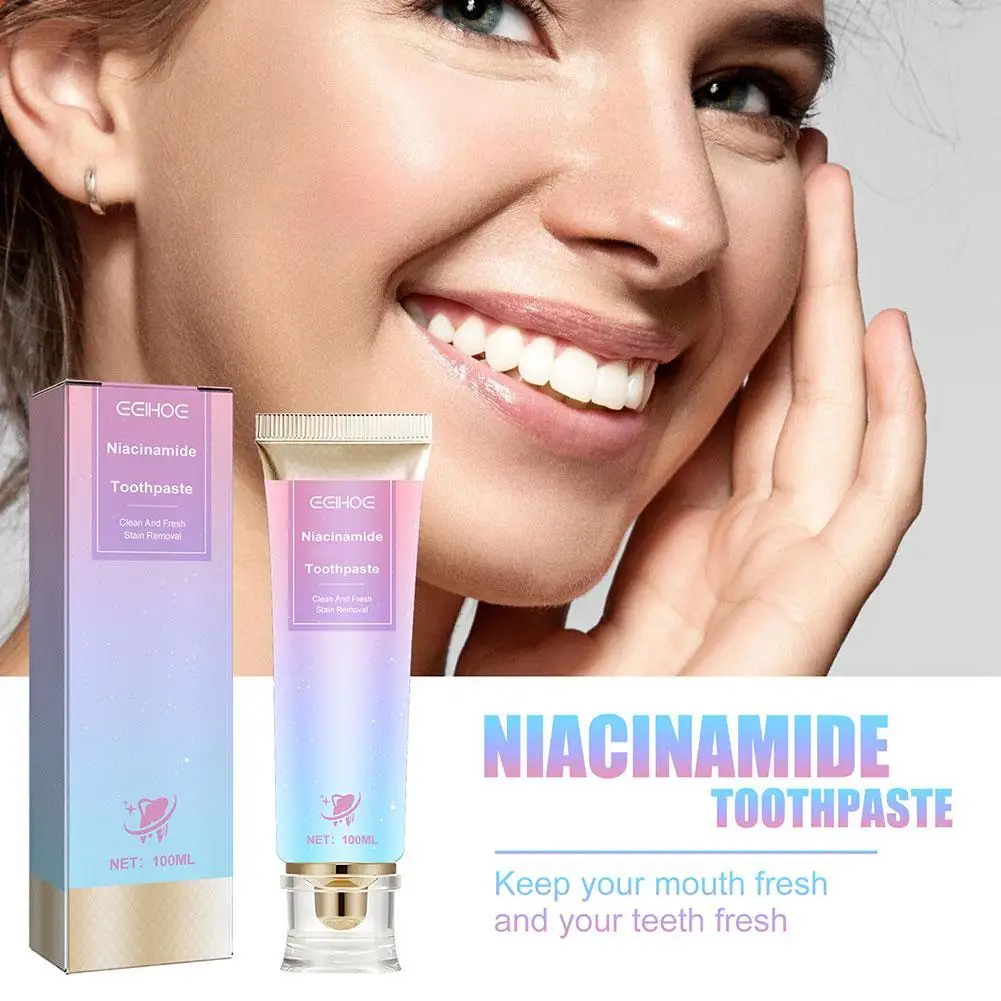 

100g White Toothpaste Fresh Breath Niacinamide Stains Remove Breath Toothpaste Teeth Care Tooth Tone To Bad Remove