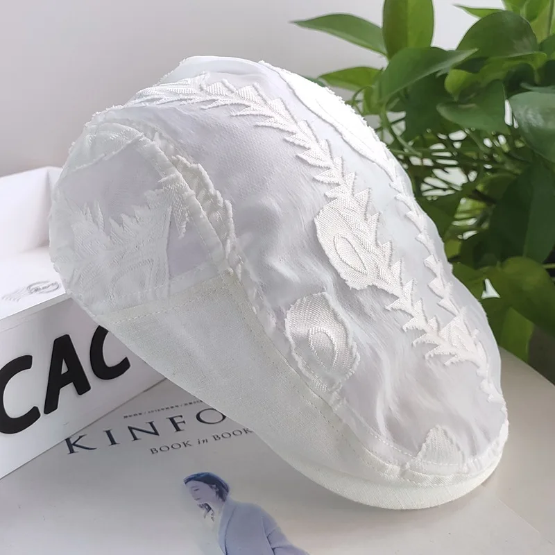 Women's Cotton Newsboy Cap Ivy Gatsby Style Beret Hat for Driving Hunting Outdoor Daily Use Adjustable Size 55-61cm