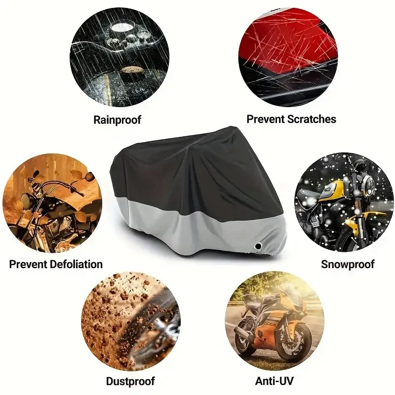 Motorcycle Bike Cover Waterproof All Season Dustproof UV Protective Outdoor Indoor Scooter Wear-resistant Fabric Motorbike Cover motorcycle cover