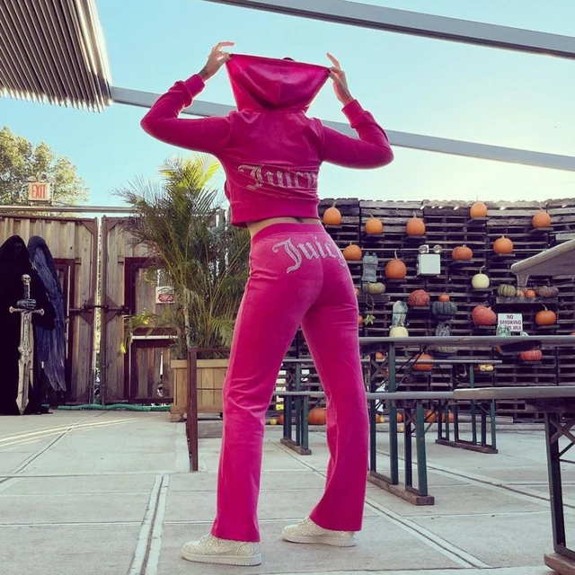 Velvet Tracksuit Women Juicy Couture  Juicy Couture Tracksuit Pants -  Velvet - Aliexpress