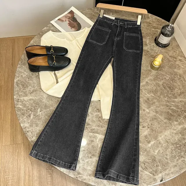 ZMZBCH-Jean Délavé Taille Haute pour Femme, Slim, en Denim, Classique, Vintage, Commandé, Fjadt All-Match 4