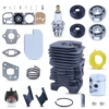 Chainsaw 41mm Cylinder Piston Kit For Poulan P3314 P3416 P3816 P3516PR With Spark Plug, Primer Bulb, Gasket Set, Carb Kit 1