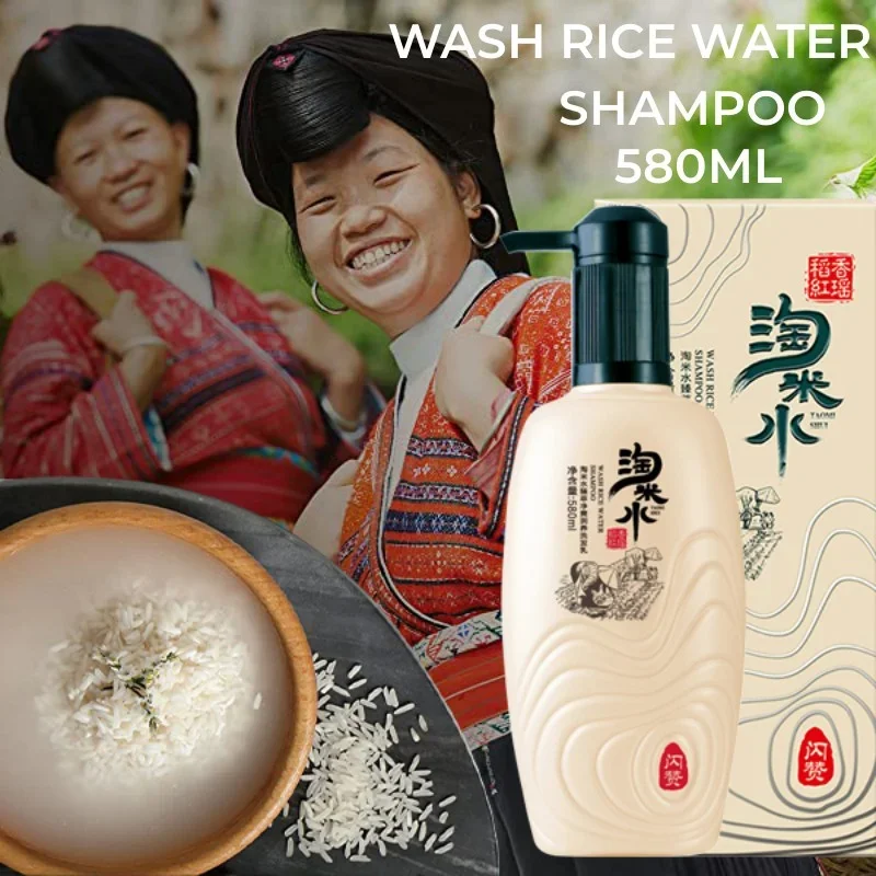 Wash Rice Water Growth Shampoo Moisturizing Oil ControlHair Shampoo Thinning Hair Loss,All Hair Types,Men Women Hair Care