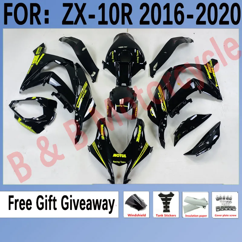

Motorcycle Fairings Kit Fit For zx-10r 2016 2017 2018 2019 2020 Ninja Bodywork Set High quality ABS injection Black