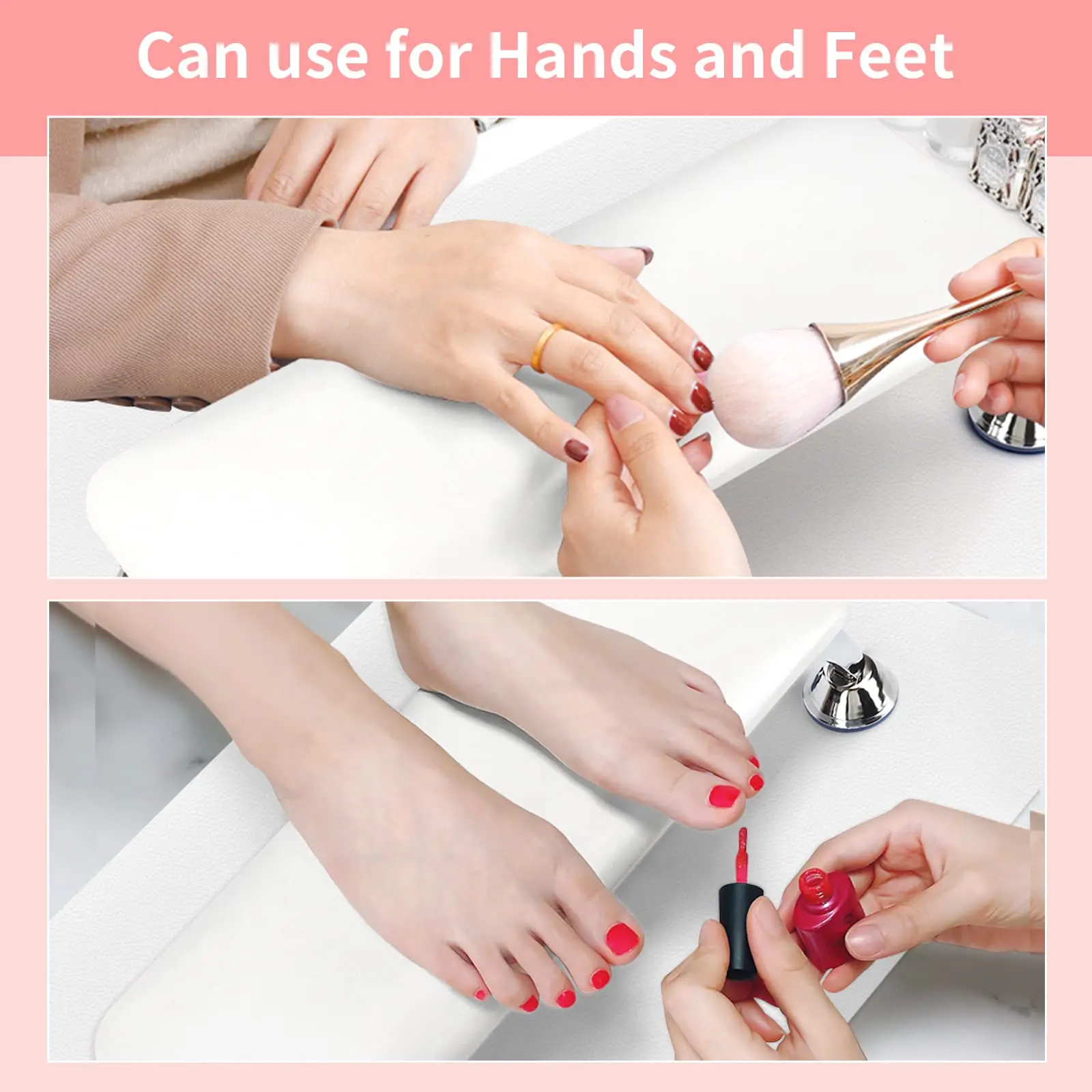 Acrylic nail armrests, microfibre leather nail hand rest cushions, soft hand pillow footstool for technicians