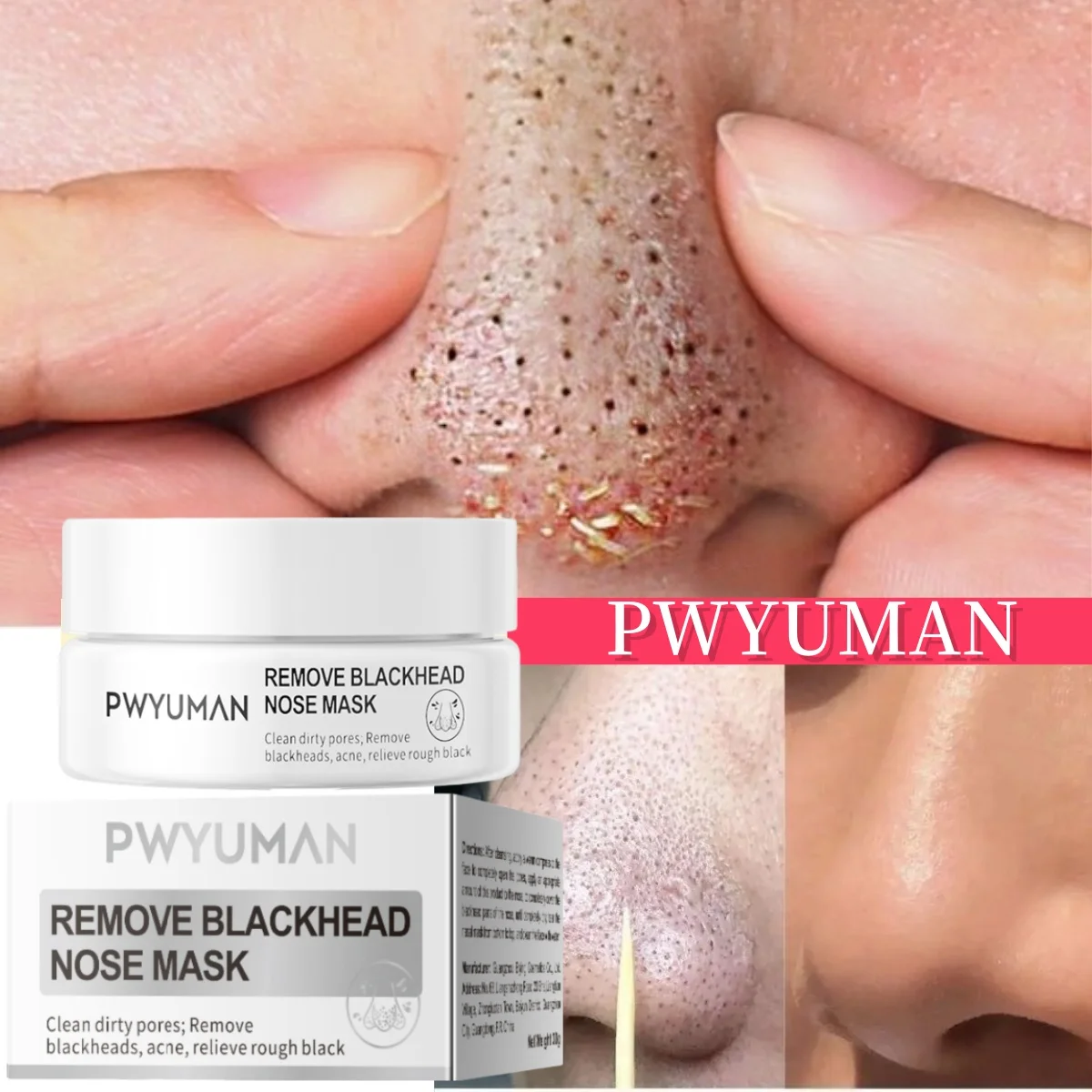 

30g Blackheads Removal Face Mask Eliminate Nose Black Dots Pore Refinement Deep Cleansing Moisturizing Peeling Mask Skin Care