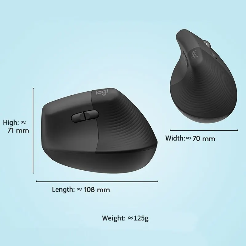 LOGITECH-人間工学に基づいたワイヤレスゲーミングマウス Bluetooth 4000DPI デスクトップ/ラップトップ用 6ボタン付き | LTC GM022 超軽量 3 モード ワイヤレス ゲーミング マウス