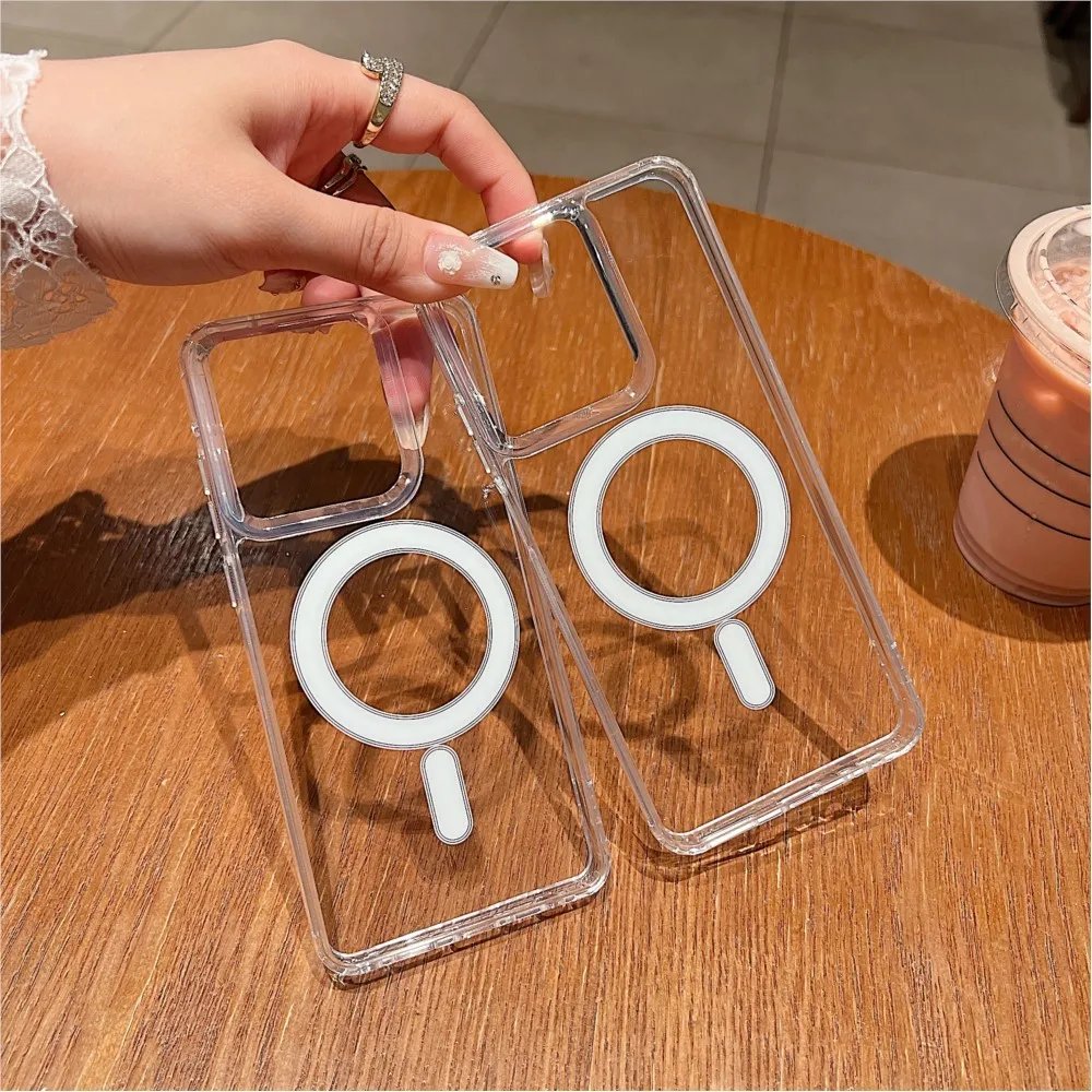 Magnetic Transparent Magsafe Wireless Charging Phone Case