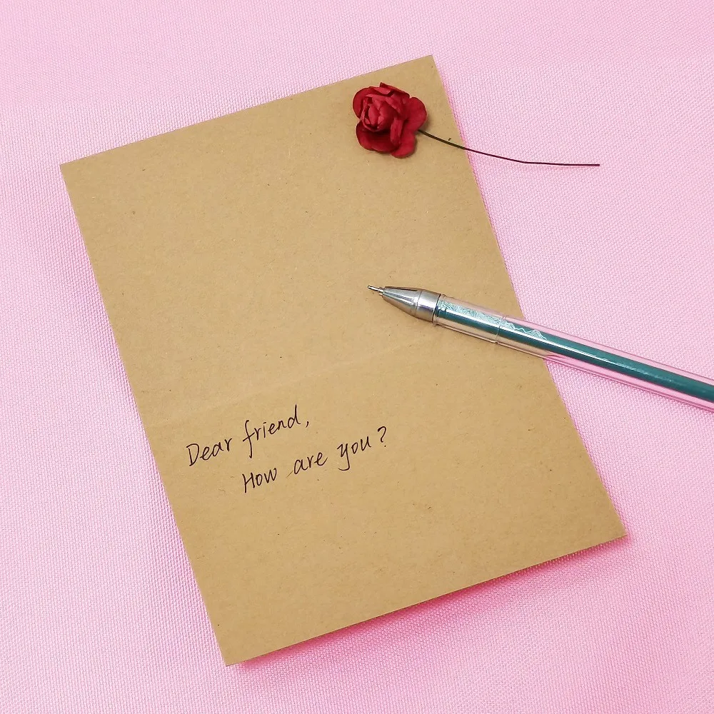 10Pcs pack kraft paper thank you card large 4x6'' for graduation baby shower wedding greeting cards business note cards
