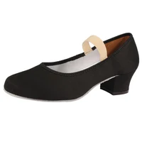 Ballet Shoes For Girls Dance Shoes For Woman Dancing Slippers Character Teacher Shoes High Heel Dancing Shoe Comfortable Black 1