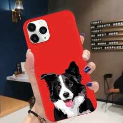 Adorable French Bulldog Poodle Border Collie Silicone Phone Case Cover for iPhone 15 Pro (-1)