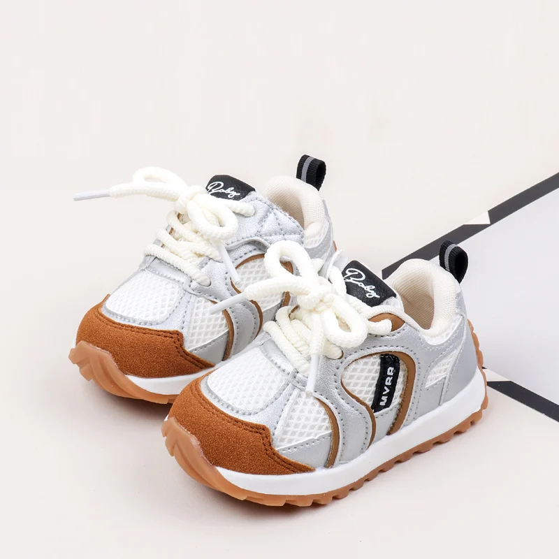 Baby Boys Girls Spring and Summer Mesh Single Shoes New Soft Bottom Non-slip Walking Shoes 1-2 Years Old Baby Trend Casual Shoes 3