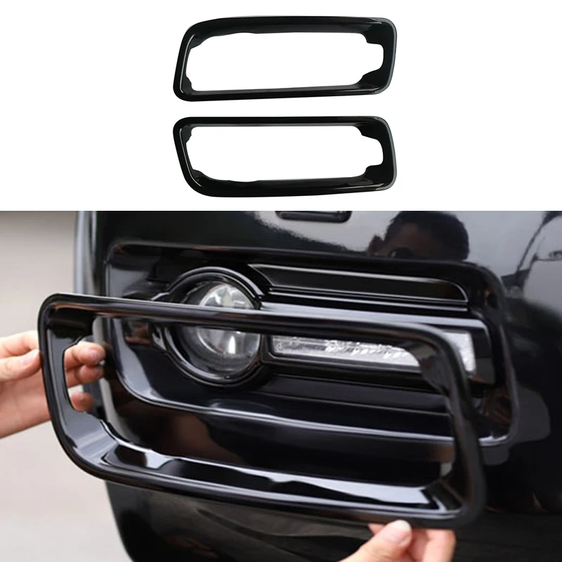 

Рамка передней противотуманной фары декоративная крышка для Mitsubishi Pajero V93 V97 V87 2009-2021 АБС глянцевый черный противотуманный Абажур