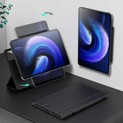 Premium Magnetic Protection Case for Xiaomi Pad 6 (11-inch) - Intelligent Wake-Up Feature (Black)