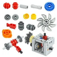 MOC 6542 18947 technical Driving Clutch Shift Clutch Transmission Gear Series Building Blocks Gearbox Axle Connector Brick Leduo 5