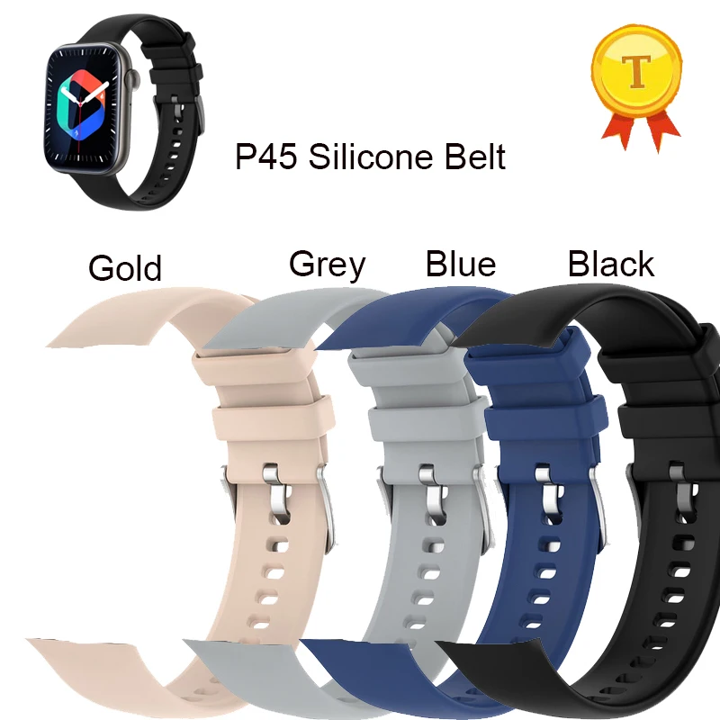 Cinturini per orologi da cintura in silicone originali per COLMI P45 2022  1.81 pollici Smartwatch da uomo smart watch cavo per caricabatterie cinture  in acciaio