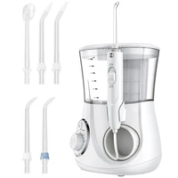 Hydropulseur électrique, irrigateur buccal, nettoyeur dentaire étanche 600 ml avec 10 niveaux et 5 embouts pour le nettoyage des dents 1