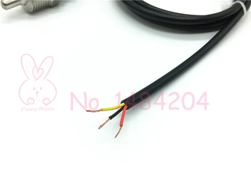 temperature sensor PT1000 Pt100 SUS304 Housing Platinum Resistance BSP G1/2" Thread Probe DIA = 7mm L = 20 50 100 150mm 1.5m Cable,temperature sensor