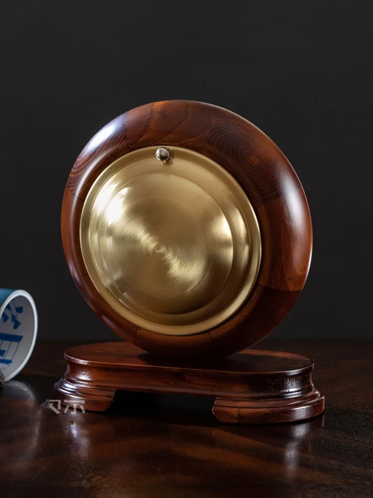 

New Chinese Style Solid Wood Seat Clock, Home Living Room, European Style Light Luxury Brass Tabletop Table Top Clock