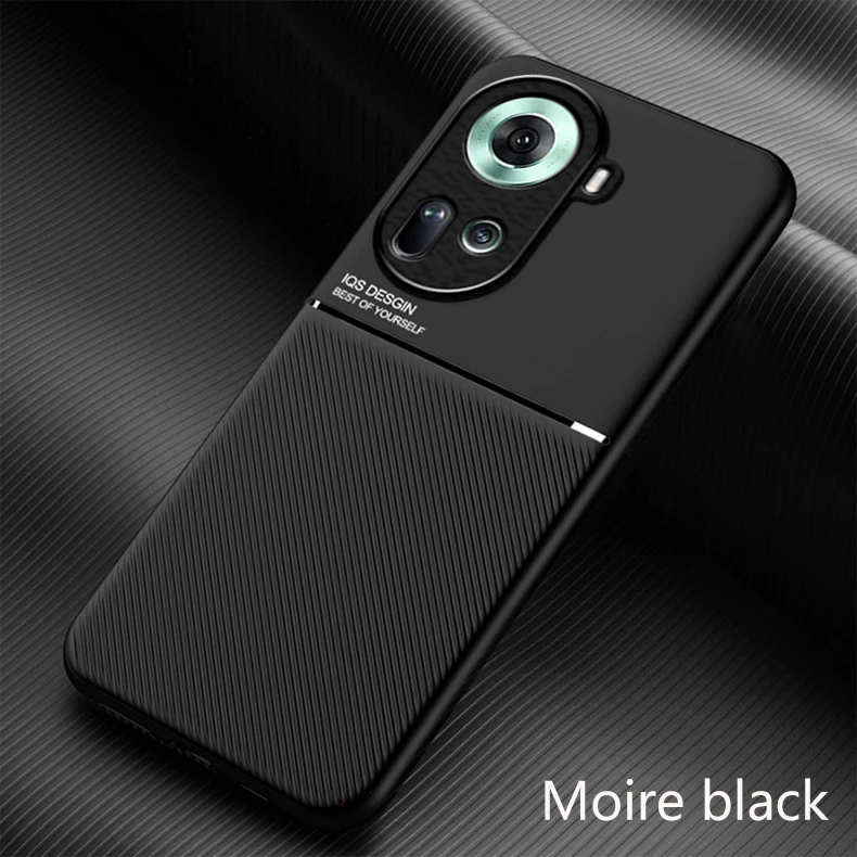 Luxury Leather Silicone Shockproof Phone Case with Car Magnetic Holder