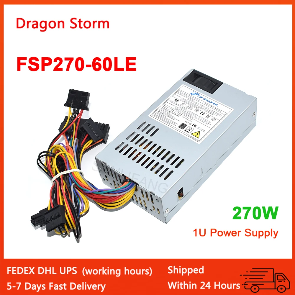Psu Low-power Equipamento Silent Fan Computador Desktop Caixa Registradora 1u 220v 270w 20pin Mais 4pin Fonte de Alimentação Fsp27060le