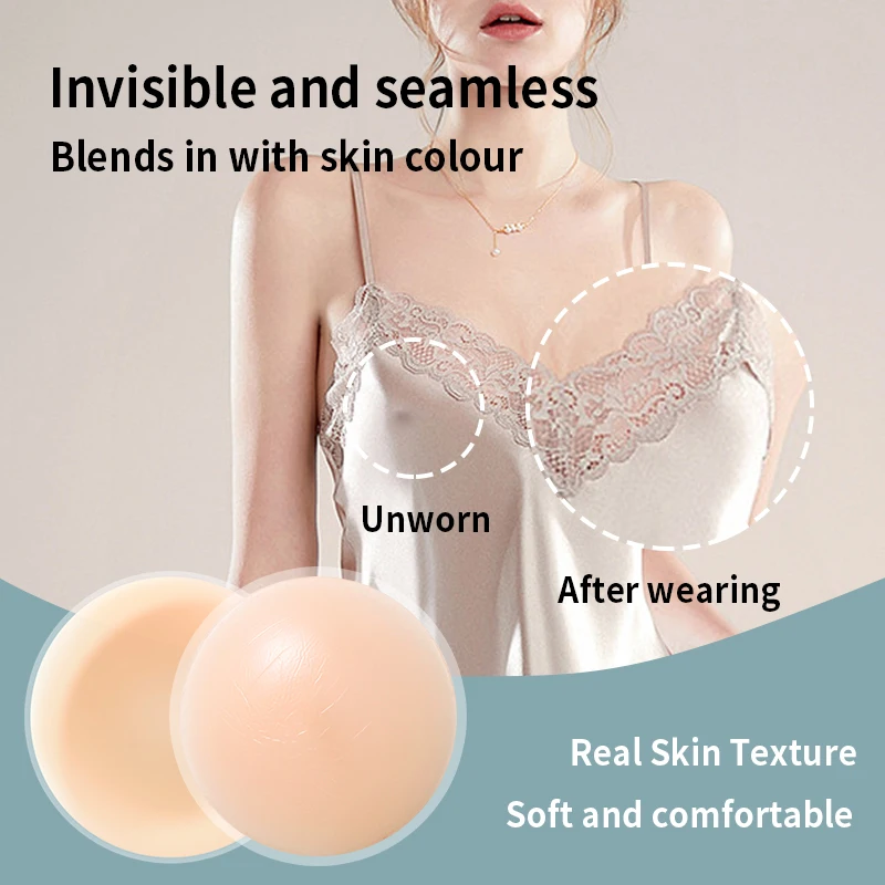 Ultra Thin Nipple Cover Adhesive Silicone Breast Pasties Pads Covers Without Nipples Invisible Nipple Cover Underwear 5 Pairs silicone nipple shield