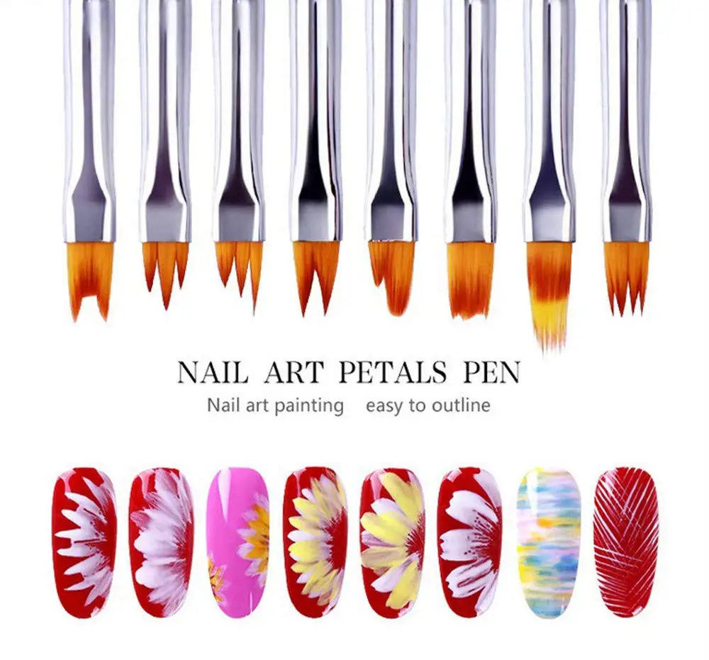 Acrylic Russian Manicure UV Gel Brush Nail Art Design Painting Tool Pen  Polish Brush Kit Beauty Drawing Nail Art Brushes - AliExpress