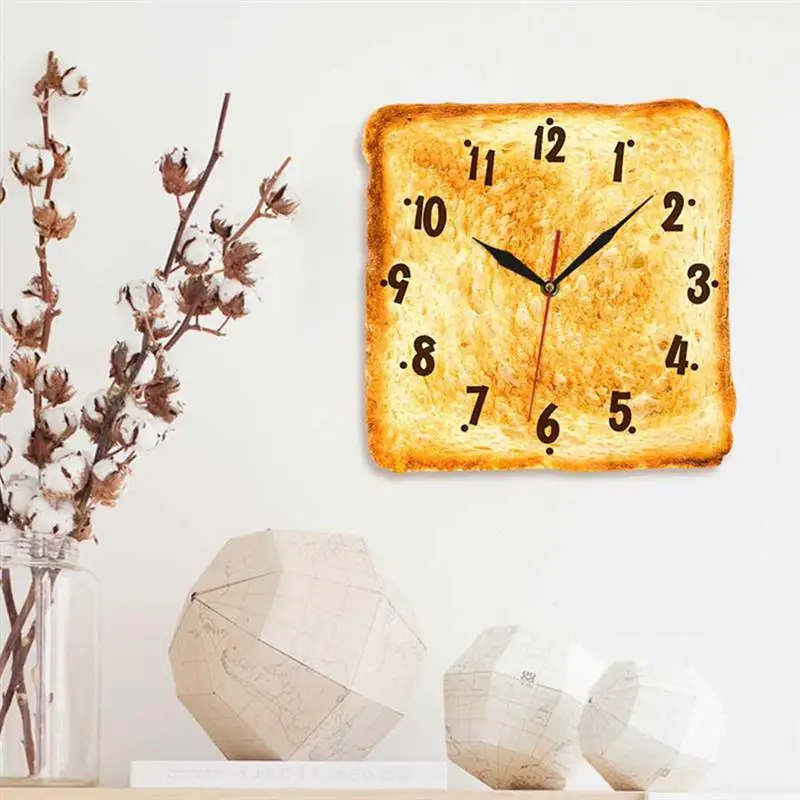 

Toast Design Wall Wall Decor Clock Bakery Clock Modern Wall Clock Wall Decoration Toast Design Wall Clock Restaurant Clock