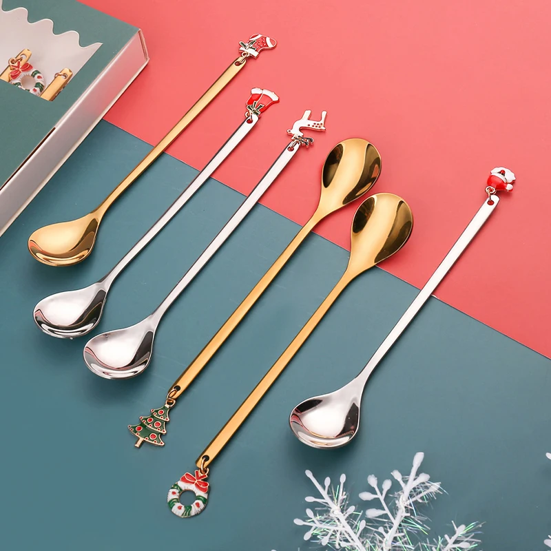Cucharas De Té Con Forma De Pala: Juego De 4 Piezas Divertidas Para Café, Helado O Té (Acero Inoxidable)