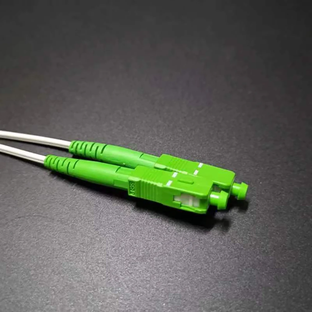 Indoor Fiber Drop Cable Optical Patch Cord FTTH SC/APC To SC/APC Single Mode Optical Fiber Cable With White Wire fiber optic cable
