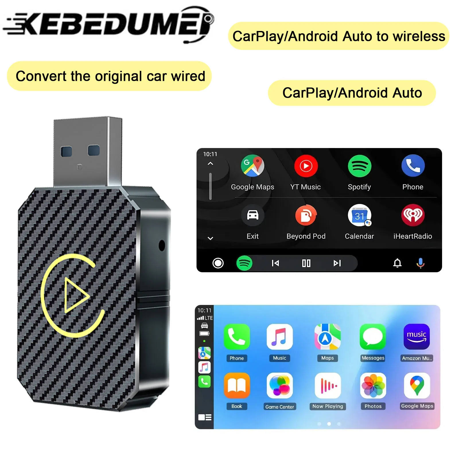 Bezprzewodowy adapter CarPlay Android Auto Smart Mini Box Plug And Play Bezprzewodowy Adapter Carplay Android Auto Smart Mini Box Plug And Play