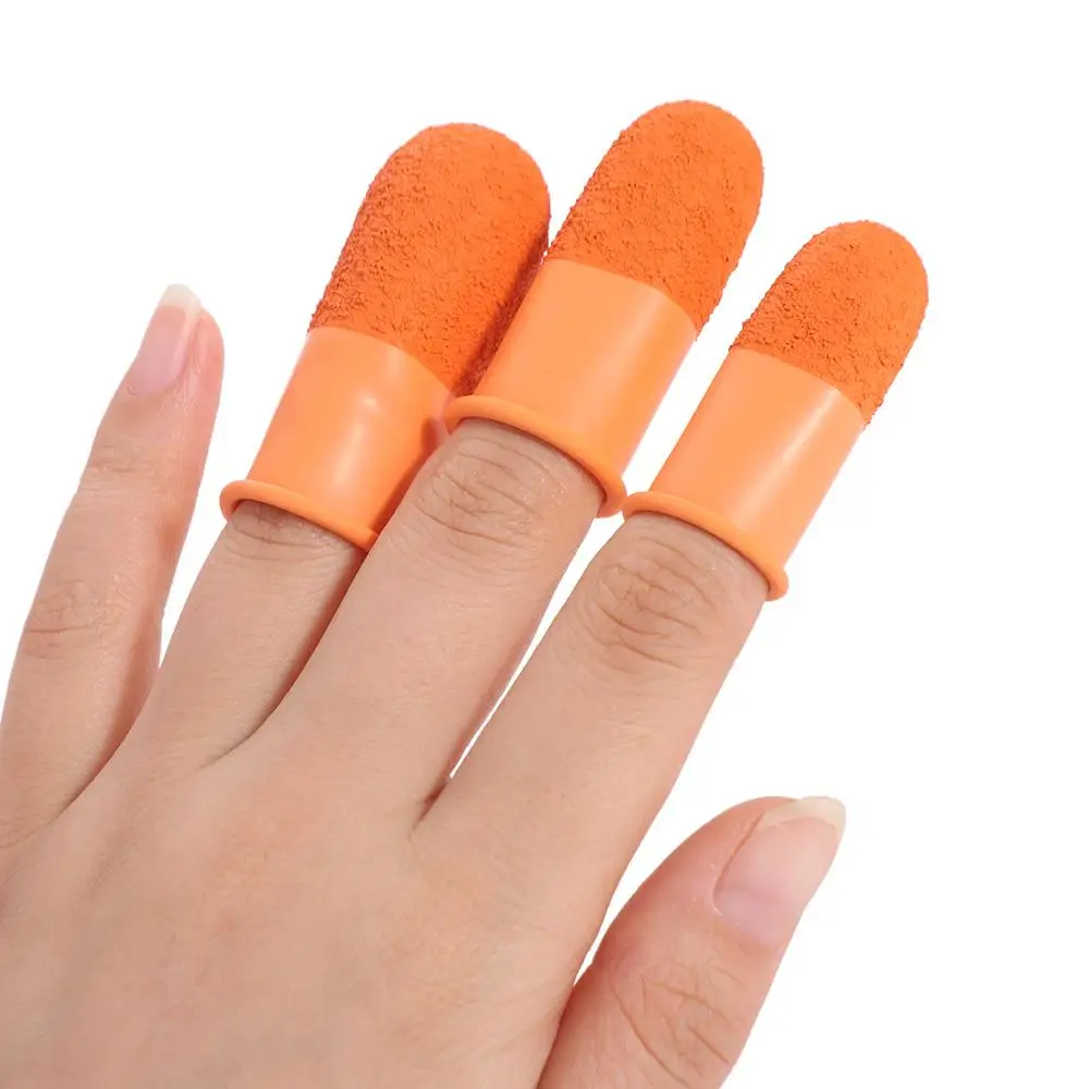 Multi-purpose Non-slip Finger Cover Natural Rubber Anti-static Fingertips Protector Gloves Reusable Counting Orange Finger Cots protective gloves antistatic gloves silicone finger protector