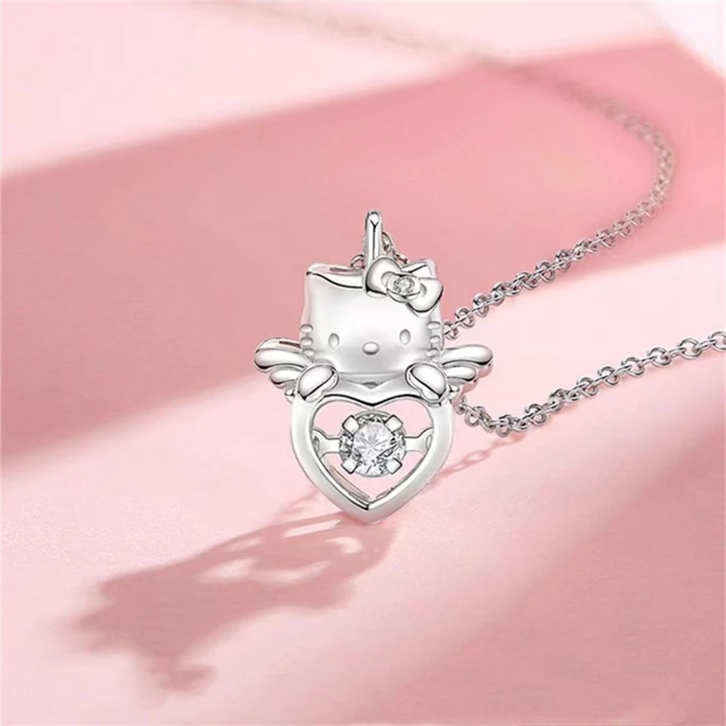 Hello Kitty | Jewelry | Nwt Hello Kitty 925 Silver Plated Sparkling Pendant  Necklace | Poshmark