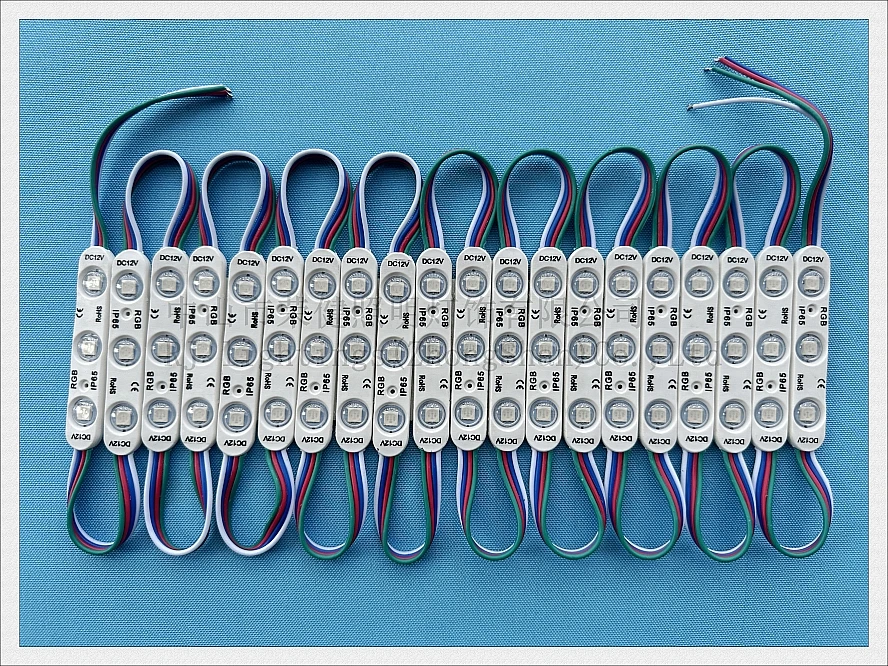 RGB LED Light Module SMD 5050 Waterproof LED back light module for Sign Letter RGB DC12V 1W 3 led IP65 75mm X 13mm aluminum PCB