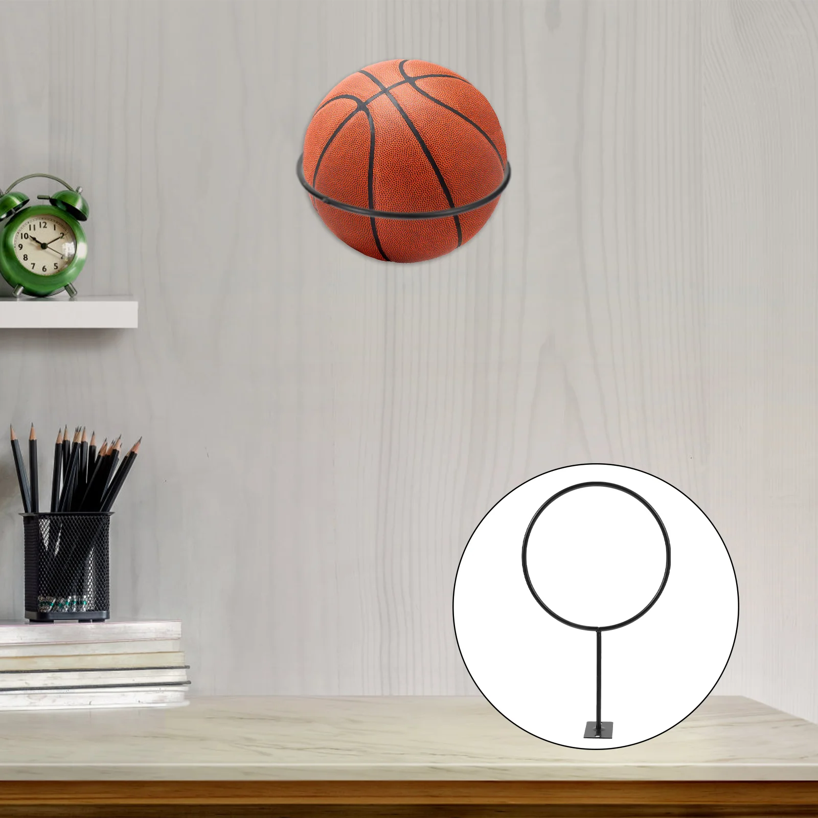 

Wall Ball Holders Basketball Shelf Football Display Stand with Screws Basketball Storage Rack Soccer Wall Mounted Shelf