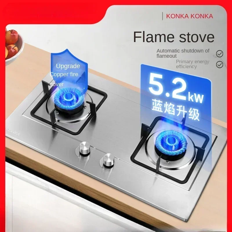 

Embedded Household Natural Gas Double Stove Liquefied Petroleum Gas Stainless Steel Stove gas burner stove estufas de