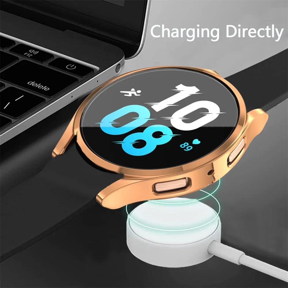 Premium TPU Protective Case with Full Cover Bumper and Screen Protector for Samsung Galaxy Smartwatches