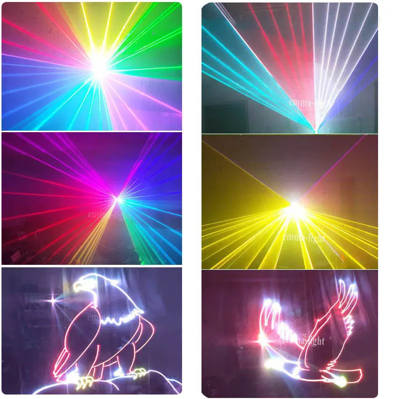 3W 5W 6W 8W 10w 12W RGB DMX Full Color ILDA Animation DJ Stage KTV Club  Party Laser Light With Remote control Android Phone App