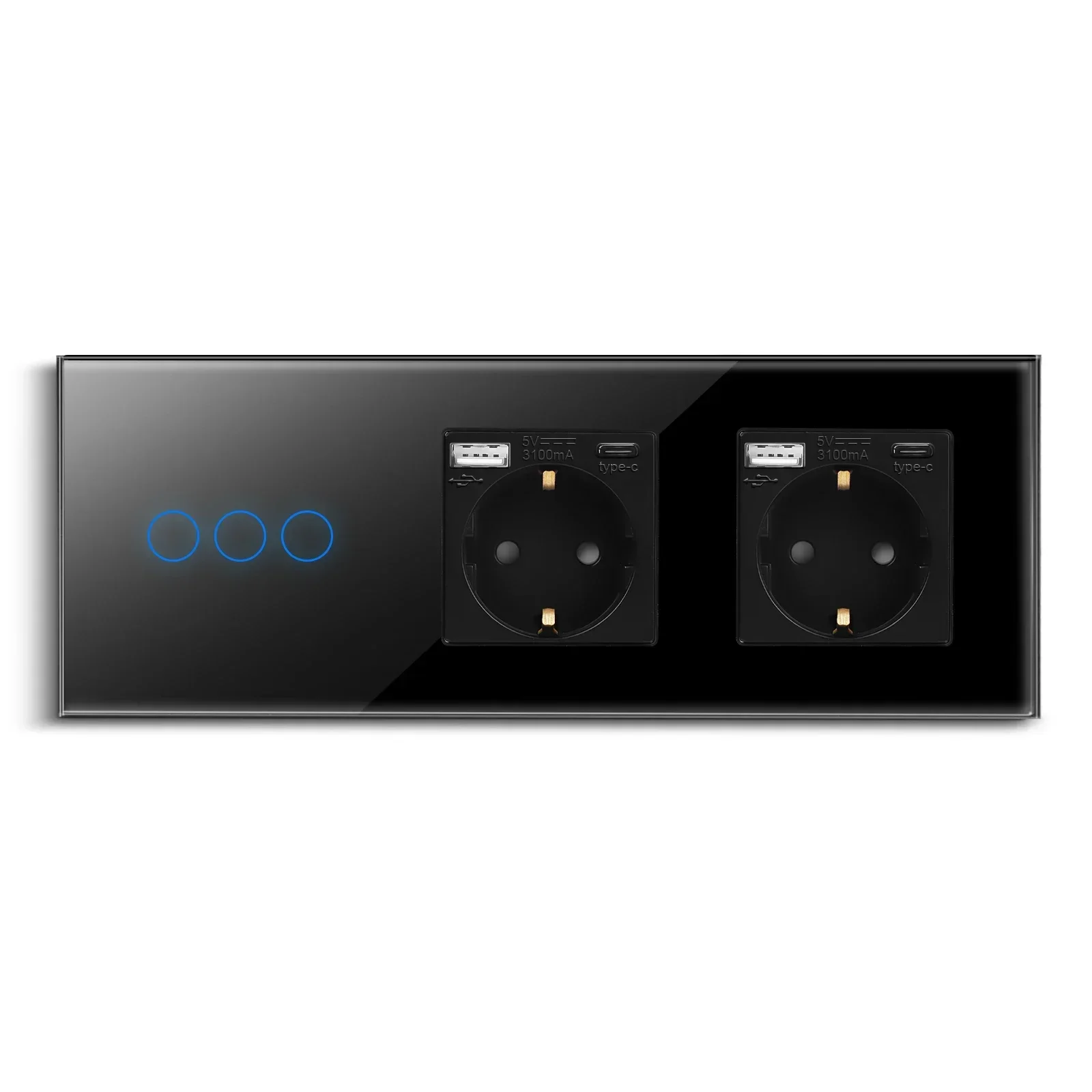 Switch 3gang 2USB