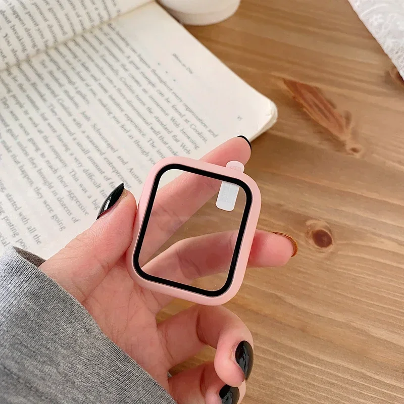 Glas+Abdeckung für Apple Watch Case11 10 9 8 7 6 SE 5 4 iWatch Zubehör Displayschutzfolie Apple Watch Serie 40/41/42/44/45/46mm – Detail 11